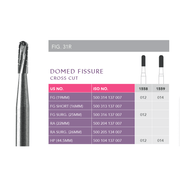 Prima Carbide Bur FG Domed Fissure Cross Cut