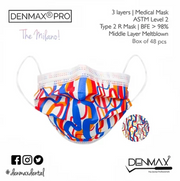 Denmax Printed 3 Ply Face Mask - 50 Pcs - Assorted