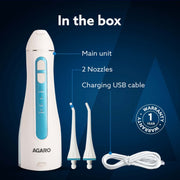 AGARO Ultra Dental Flosser for Teeth, Portable, Cordless & Rechargeable, 4 Cleaning Modes.