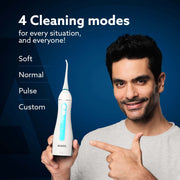 AGARO Ultra Dental Flosser for Teeth, Portable, Cordless & Rechargeable, 4 Cleaning Modes.