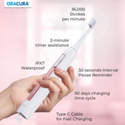 ORACURA SB300 Sonic Smart Electric Rechargeable Toothbrush